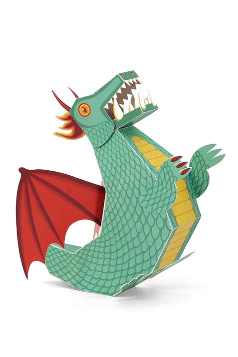 3d Paper Dragon Printable - Printable Templates