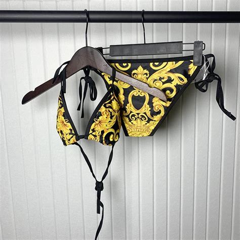 Sexy Luxury Print Two Piece Bikinis Woman Push Up Swimsuit Bikini Set Chain Swimwear Women