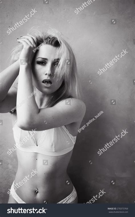Sexy Blonde Girl Brown Eyes Posing Stock Photo 270373769 Shutterstock