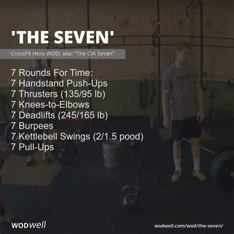 The Seven Workout Crossfit Hero Wod Aka The Cia Seven Wodwell Wod Crossfit Crossfit