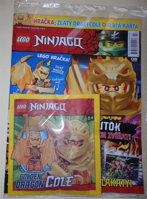 Lego Ninjago časopis č 62023 Hračka Lego ZlatÝ DracÍ Cole Aukro