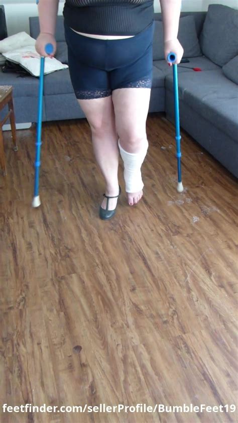 Sexy BBW With Leg Cast On Crutches ThisVid
