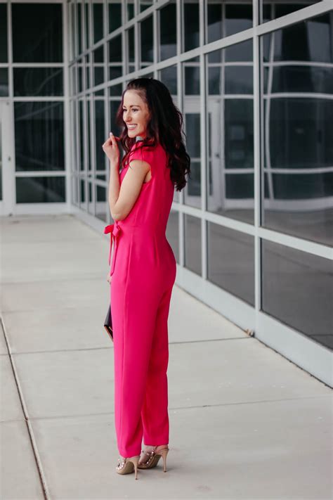 Spring S Hottest Jumpsuit Pink Jumpsuit For Work Weddings Beyond Wedding Guest Outfit