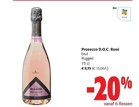 Prosecco doc rosé promotie bij Colruyt