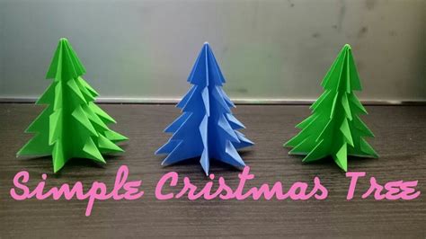 Tutorial Belajar Seni Melipat Origami Pohon Natal Simple Christmas