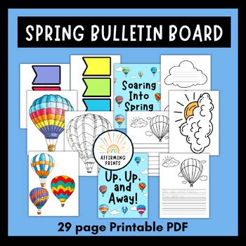 Spring Bulletin Board Soaring Into Spring Hot Air Balloon Craft Spring Craft