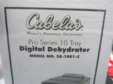 CABELA'S PRO SERIES 10 TRAY DIGITAL DEHYDRATOR MOD. 28-1001-C ...