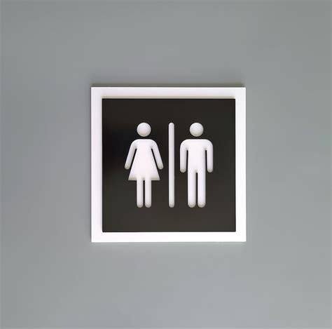 Unisex Restroom Door Sign All Gender Bathroom Signs Gender Neutral Toilet Signage Male