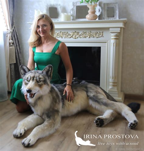 Большой волк Кай реалистичная мягкая игрушка (выполнен на заказ) на ...