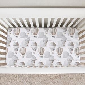 Hot Air Balloon Crib Bedding Set Neutral Crib Bedding Hot Air Balloon Nursery Boy Crib Set
