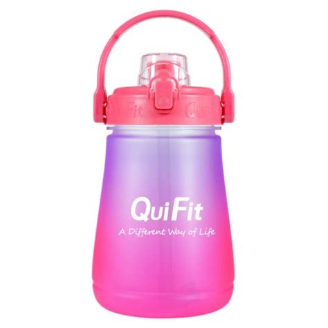 BuildLife 1L Pink Gallon Water Bottle With Straw Gallon Water Bottle