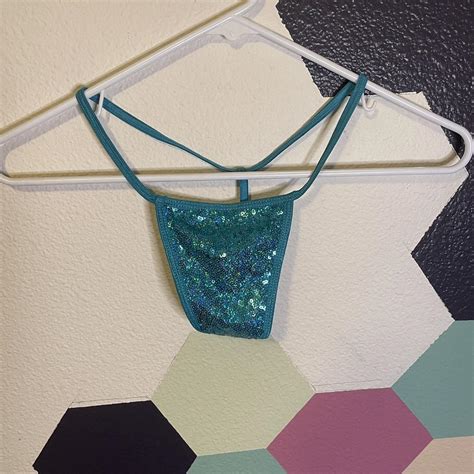 Blue Sparkling Bikini Set Bikini Bikinitop Depop
