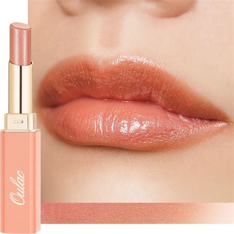 Oulac Peach Nude Lipstick Moisture Shine Lipsticks For Women Hydrating Lipstick For Dry Lips