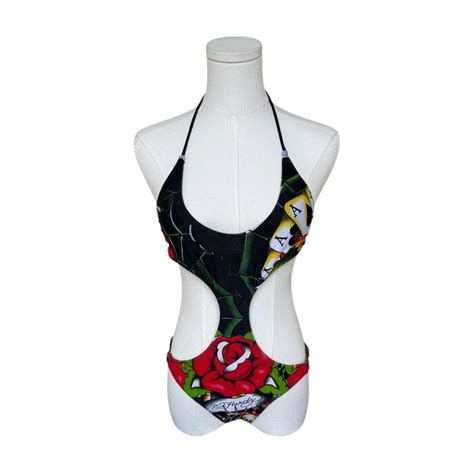 Ed Hardy Deadstock Bikini Tagged A Large But The Depop