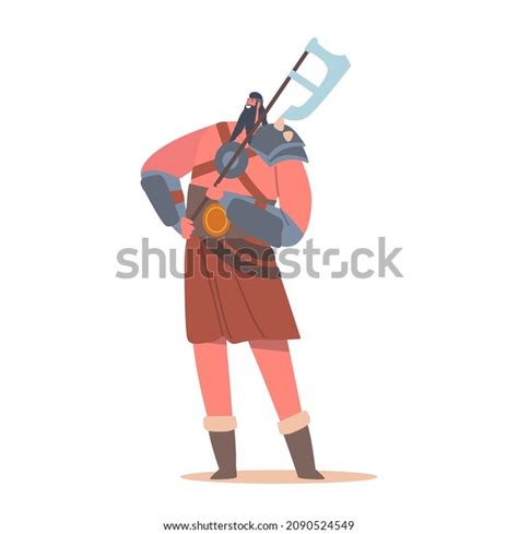 Viking Naked Torso Battle Axe Scandinavian Stock Vector Royalty Free Shutterstock