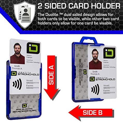 Id Stronghold Secure Badge Holder Duolite Rfid Blocking Card Id