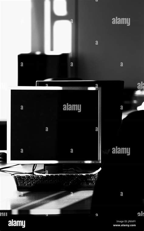 Computer Room Black And White Stock Photos And Images Alamy