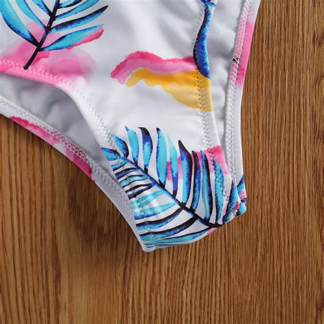 Pcs Girl Fashionable Leaves Swimsuit Bikini Set Grandado