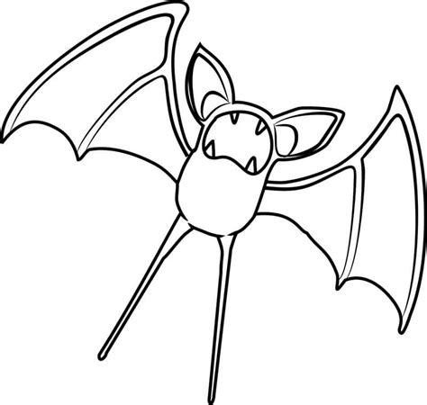 Zubat En Pok Mon Para Colorear Imprimir E Dibujar Coloringonly 9300