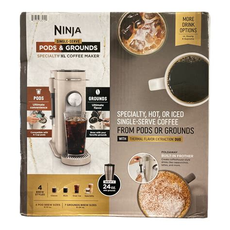 Ninja Single Serve Pods Grounds Specialty Xl Coffee Maker Stone