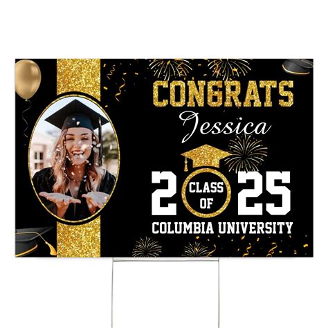 Graduation 2025 With Photo - Personalized Yard Sign, Class Of 2025, Gr