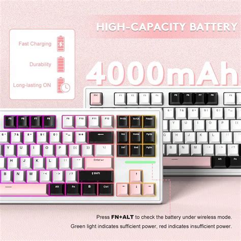 Magic Refiner Tkl Mechanical Gaming Keyboard Rgb Backlit Compact Hot Swappable Wireless
