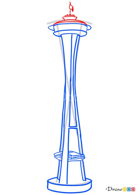 How To Draw Space Needle World Marvels