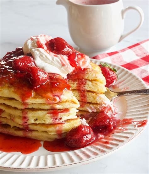 Buttermilk Pancakes With Strawberry Compote My Country Table