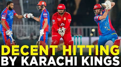 Psl 9 Decent Hitting By Karachi Kings Islamabad United Vs Karachi