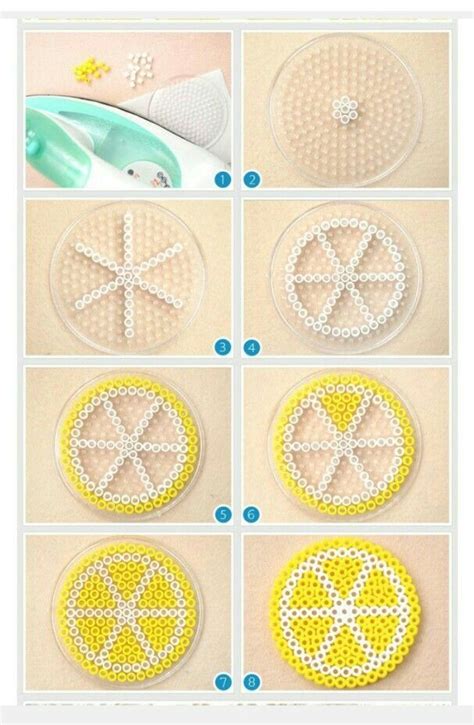 The Instructions For How To Make Beaded Coasters With Lemon Slices And