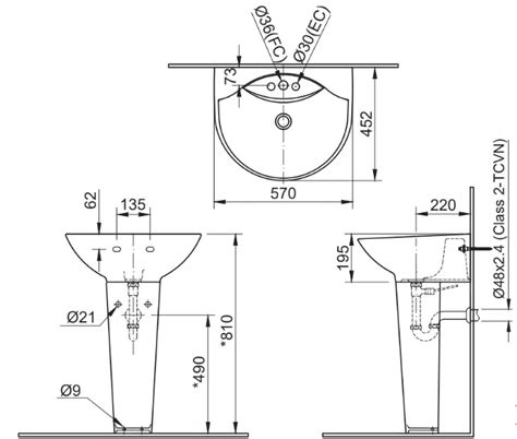 Inax L 288v L 288vd Chậu Rửa Mặt Lavabo Chân Dài Treo Tường Vua