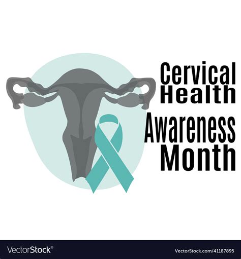 Cervical Health Awareness Month Idea Royalty Free Vector