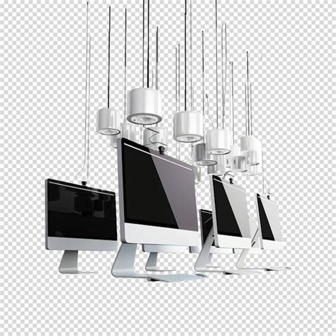Premium PSD | Tech devices isolated on transparent background