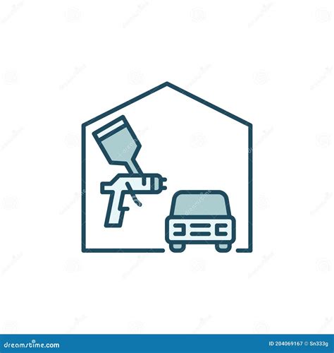 Vector Auto Body Painting Concept Colored Icon Stock Vector