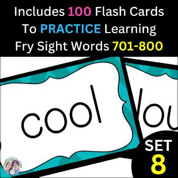 Fry Sight Word Flash Cards The Eighth High Frequency Words