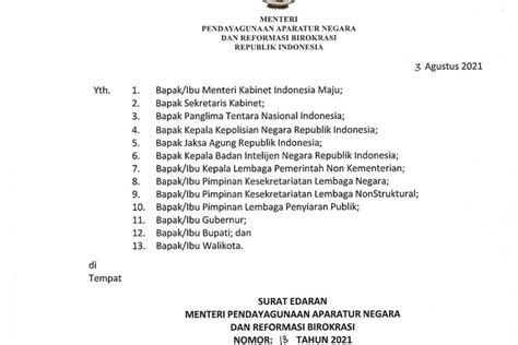 WFH Secara Penuh Menteri PANRB Keluarkan Surat Edaran Terbaru Berlaku