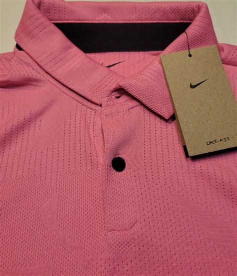 Nike Golf Mens Dri Fit Polo Shirt Jacquard Pink Dv7528 607 Sz Xl Free