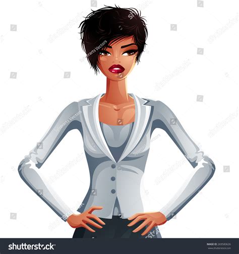 Bright Drawing Gorgeous Brunette Sexy Business Stock Vector Royalty Free 269580626 Shutterstock