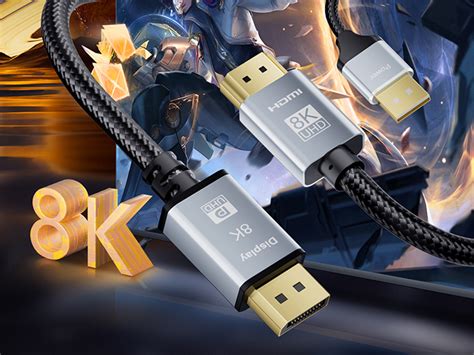 BolAAzuL 8K HDMI 2 1 auf Displayport 1 4 Kabel 2M für PS5 PS4 Pro