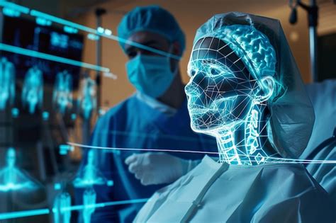 Premium Photo Integrating Ai In Clinical Trials With Holographic