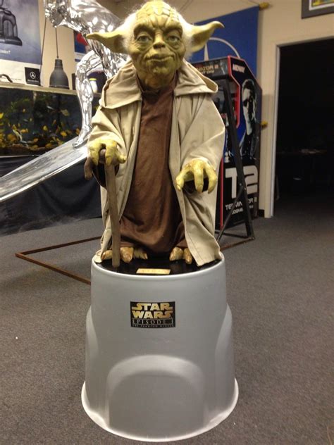 Life Size Star Wars Pepsi Yoda With Rare Stand Full Size Prop Star