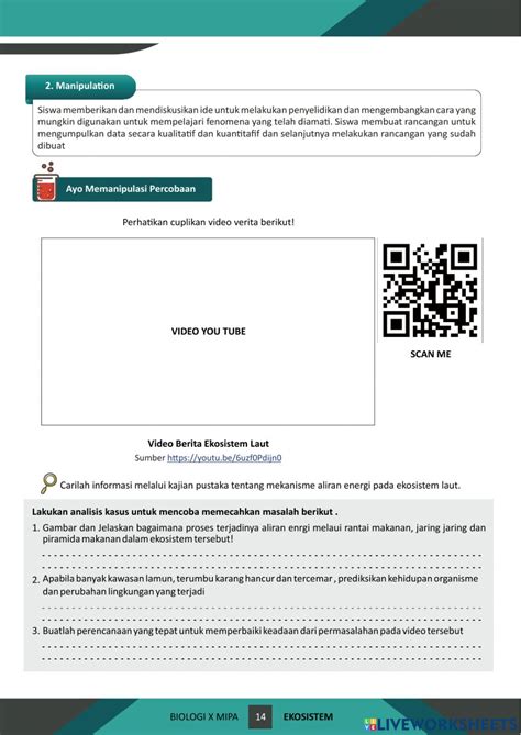 E Lkpd Ekosistem Berbasis Discovery Learning Unit 2 Worksheet