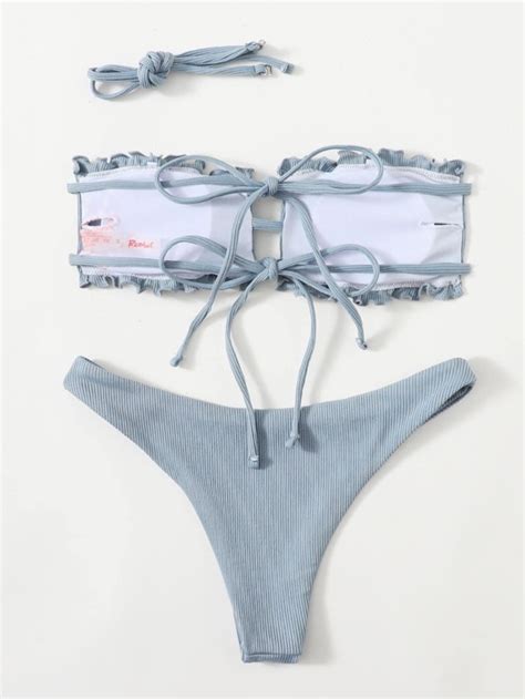 Is That The New Ruched Bust Frill Bikini Swimsuit Romwe Usa