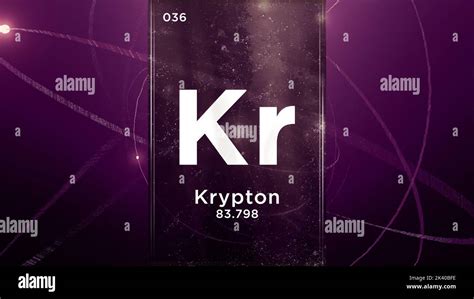 Krypton Kr Symbol Chemical Element Of The Periodic Table D