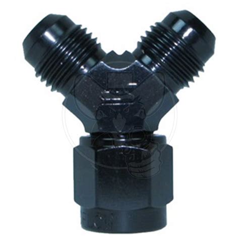 SF147 04 BLK SPEEDFLOW Y BLOCK ADAPTER 4 FEMALE SWIVEL To 2x 4 MALE