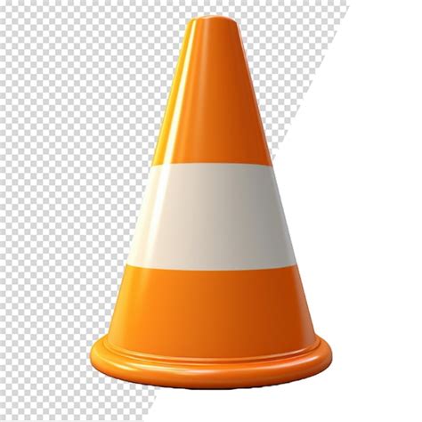 Дорожный конус изолирован на прозрачном фоне | Премиум PSD Файл