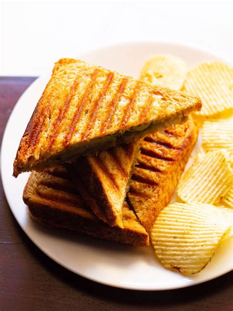 Indian Grilled Sandwich Recipe With Veggies