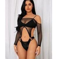 Body lingerie Arrastão Shopee Brasil