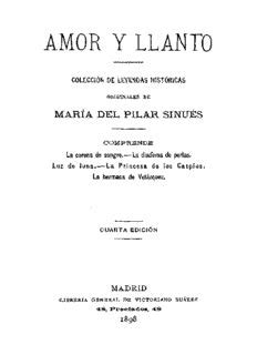 Pdf Amor Y Llanto Colecci N De Leyendas Hist Ricas Originales De