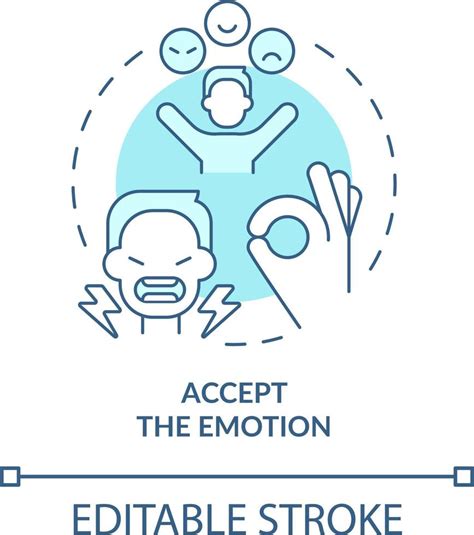 Accept Emotion Turquoise Concept Icon Admit Feelings Emotional
